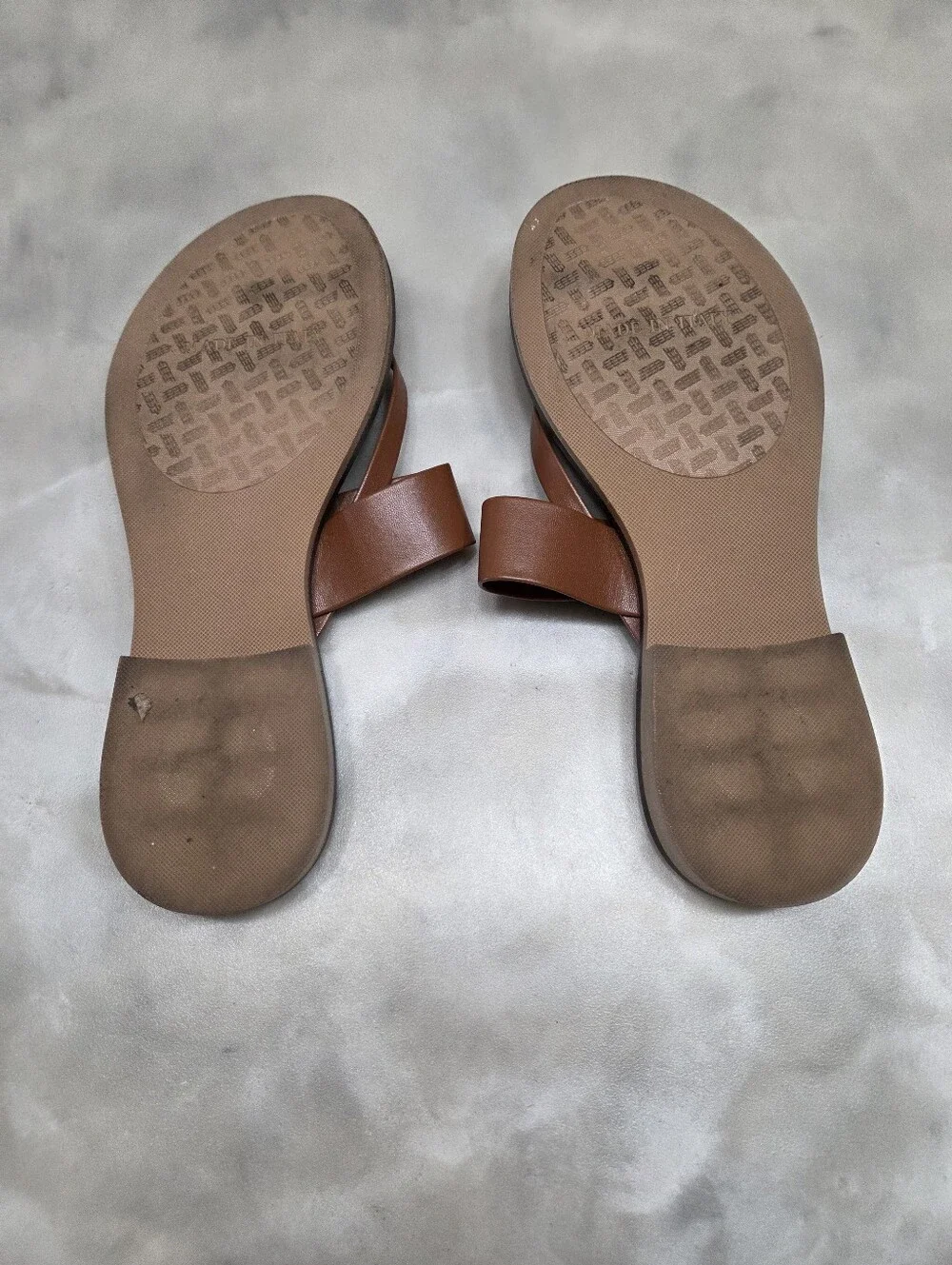Toscanella Brown Buckle Thong Sandals Size 9.5